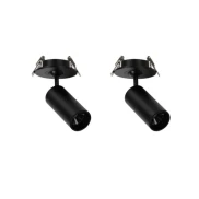 Kit 2 Spot Led Embutir Nypo 3W 3000K Preto Direcionável