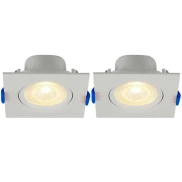 Kit 2 Spot Led Embutir Quadrado 3w 3000k Blumenau Bivolt