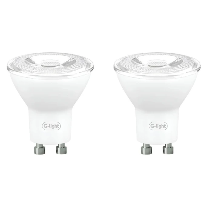 Kit 2 Un Lâmpada Led G-Light Mr11 Gu10 3.5w 2700k Luz Amarela