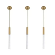 Kit 3 Pendente Moderno Nordecor Vanna Dourado 3000k Bivolt Kit 3 Pendente Moderno Nordecor Vanna Dourado 3000k Bivolt