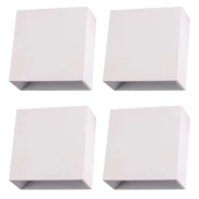 Kit 4 Arandelas Light Led 4w Facho Ajustável 3000k Branca Kit 4 Arandelas Light Led 4w Facho Ajustável 3000k Branca
