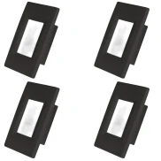 Kit 4 Balizador Litte Led 4X2 2W 3000K Blumenau Preto Novo Kit 4 Balizador Litte Led 4X2 2W 3000K Blumenau Preto Novo