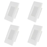 Kit 4 Balizadores Litten 2W 3.000K 4x2 Branco Blumenau Kit 4 Balizadores Litten 2W 3.000K 4x2 Branco Blumenau