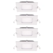 Kit 4 Paineis Embutir Quadrado 6W 6500K Branco Blumenau Kit 4 Paineis Embutir Quadrado 6W 6500K Branco Blumenau