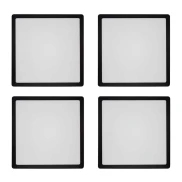 Kit 4 Paineis Led Sobrepor Quadrado 24W 3000K Preto Blumenau Kit 4 Paineis Led Sobrepor Quadrado 24W 3000K Preto Blumenau