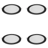Kit 4 Painel De Led Emutir Redondo 18W 3000K Preto Bivolt