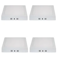 Kit 4 Plafon De Led Quadrado Sobrepor 12W 3000K Blumenau