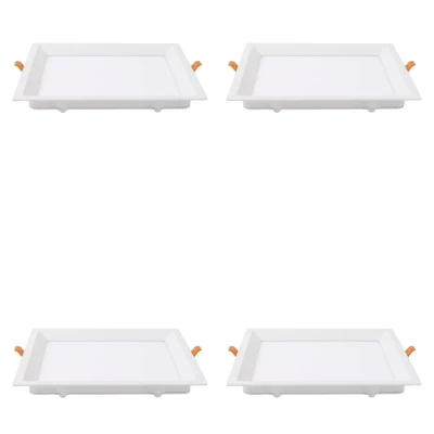 Kit 4 Painel Embutir Recuado Quadrado 22W 4100K Blumenau