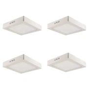 Kit 4 Painel Led Sobrepor Quadrado 18W 3000K Branco Kit 4 Painel Led Sobrepor Quadrado 18W 3000K Branco