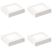 Kit 4 Painel Led Sobrepor Quadrado 6W 3000K Bivolt Blumenau Kit 4 Painel Led Sobrepor Quadrado 6W 3000K Bivolt Blumenau