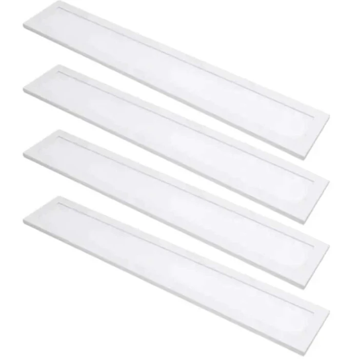 Kit 4 Pinel Embutir Retangular 36W 6500K Branco Frio