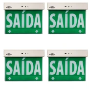 Kit 4 Placa de Saída Led Blumenau 1 Face 1W Verde Novo Kit 4 Placa de Saída Led Blumenau 1 Face 1W Verde Novo