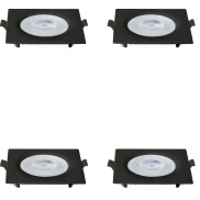 Kit 4 Spot Embutir Blumenau 6W Bivolt Led 3.000K Preto Kit 4 Spot Embutir Blumenau 6W Bivolt Led 3.000K Preto