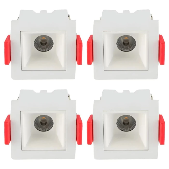 Kit 4 Un Downlight Led Embutir Astraled 2W 4000K Br DL-7317