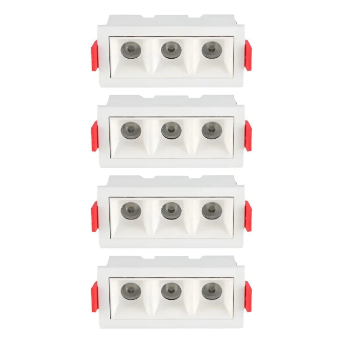 Kit 4 Un Downlight Led Embutir Evou 6W 3000K Br Dl-7418 Astraled