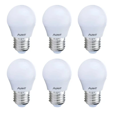 Kit 4 Un Lâmpada Led Bolinha E27 4W 4000K Avant deluxe