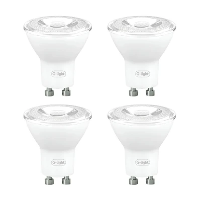 Kit 4 Un Lâmpada Led G-Light Mr11 Gu10 3.5w 2700k Luz Amarela