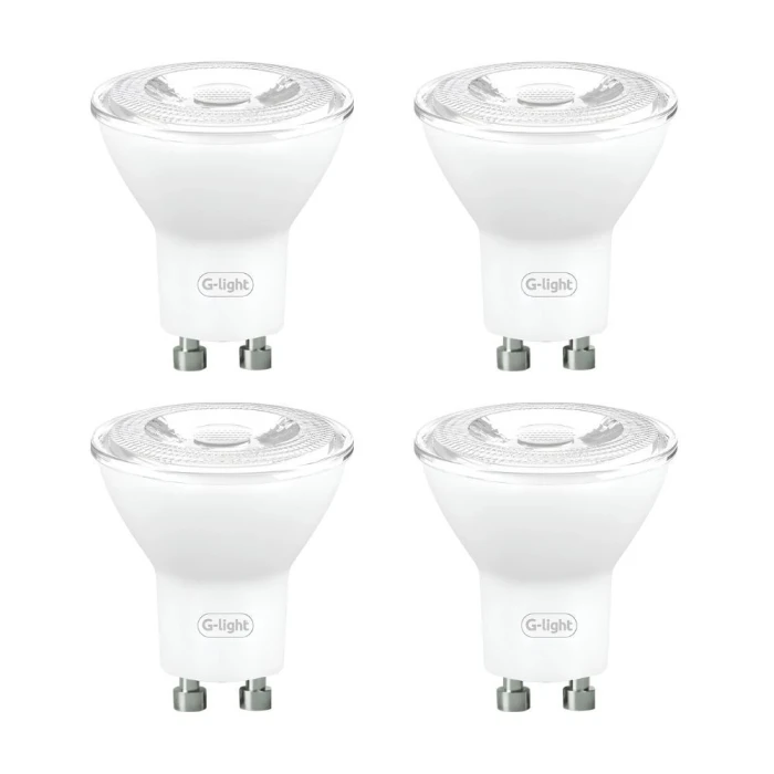 Kit 4 Un Lâmpada Led G-Light Mr11 Gu10 3.5w 2700k Luz Amarela
