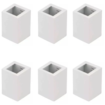 Kit 6 Arandela De Aço 1xg9 2 Fachos Branco Fosco Blumenau