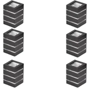 Kit 6 Balizador 2 Fachos Grandes Preto Bivolt Blumenau