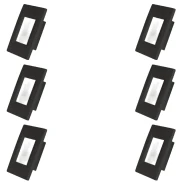 Kit 6 Balizador Litte Led 4X2 2W 3000K Blumenau Preto Novoh Kit 6 Balizador Litte Led 4X2 2W 3000K Blumenau Preto Novoh