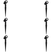 Kit 6 Espeto Clear Led Bivolt Germany 6W IP65 6.500K Preto Kit 6 Espeto Clear Led Bivolt Germany 6W IP65 6.500K Preto
