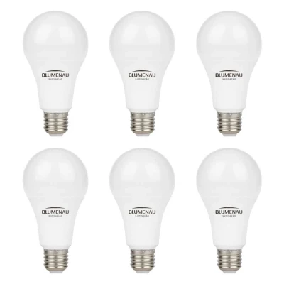 Kit 6 Lâmpada Led A60 9W 4000K E27 Branco Neutro Blumenau