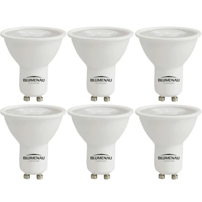 Kit 6 Lâmpada Led MR16 GU10 Bivolt 3,5w 2.700k Luz quente