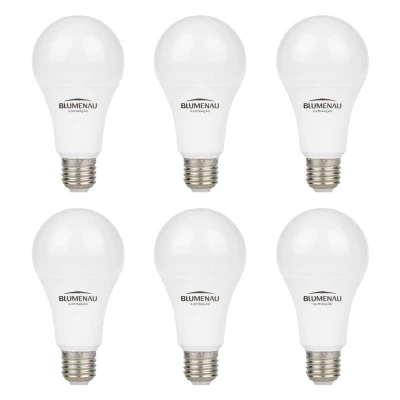 Kit 6 Lâmpadas Led A60 15W 3000K E27 Blumenau