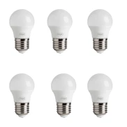 Kit 6 Lâmpadas Led G45 4,8W 2700K Autovolt E27 G-Light