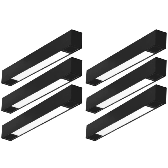 Kit 6 Módulo Led Difusor Para trilho Duli 21cm 10w 4000K
