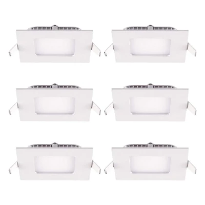 Kit 6 Paineis Embutir Quadrado 6W 4100K Branco Blumenau