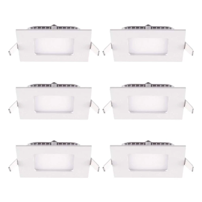 Kit 6 Paineis Embutir Quadrado 6W 4100K Branco Blumenau