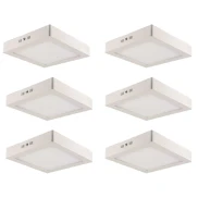 Kit 6 Paineis Led Sobrepor Quadrado 24W 6500K Blumenau