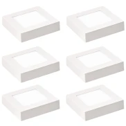 Kit 6 Painel Led Sobrepor Quadrado 6W 3000K Bivolt Blumenau3 Kit 6 Painel Led Sobrepor Quadrado 6W 3000K Bivolt Blumenau3