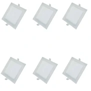 Kit 6 Painel Slim Ecoled Quadrado Embutir 24W 4000K Autovolt Kit 6 Painel Slim Ecoled Quadrado Embutir 24W 4000K Autovolt