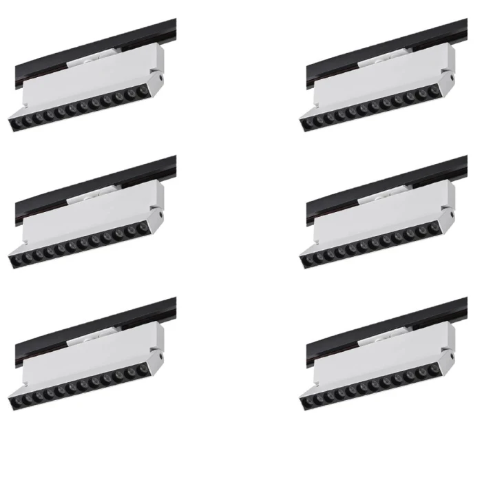 Kit 6 Projetor Duli Para Trilho Bivolt Nordecor 12W 4000K