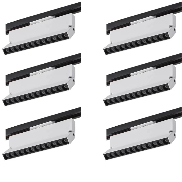 Kit 6 Projetor Led p Trilho Bivolt Nordecor 12W 3000K Branco