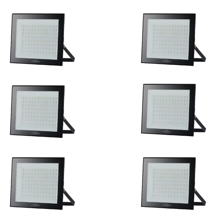 Kit 6 Refletor Led Play 100W IP65 6.500K Bivolt
