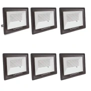 Kit 6 Refletor Smart Led Rgb Lumanti 100w Bivolt