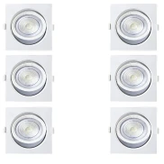 Kit 6 Spot Embutir Quadrado AllTop Par30 10w 3000K Kit 6 Spot Embutir Quadrado AllTop Par30 10w 3000K