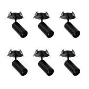 Kit 6 Spot Led Embutir Nypo 3W 3000K Preto Direcionável