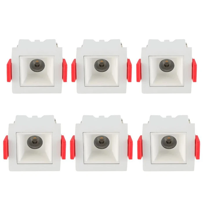 Kit 6 Un Downlight Led Embutir Astraled 2W 4000K Br DL-7317