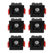 Kit 6 Un Downlight Led Embutir Evou 2W 4000K Preto Astraled
