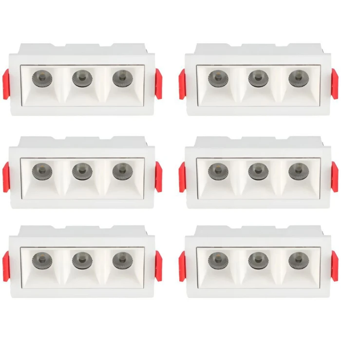 Kit 6 Un Downlight Led Embutir Evou 6W 3000K Br Dl-7418 Astraled