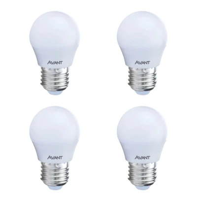 Kit 6 Un Lâmpada Led Bolinha E27 4W 4000K Avant deluxe
