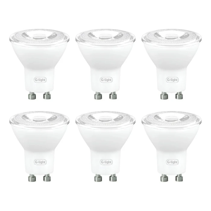 Kit 6 Un Lâmpada Led G-Light Mr11 Gu10 3.5w 2700k Luz Amarela