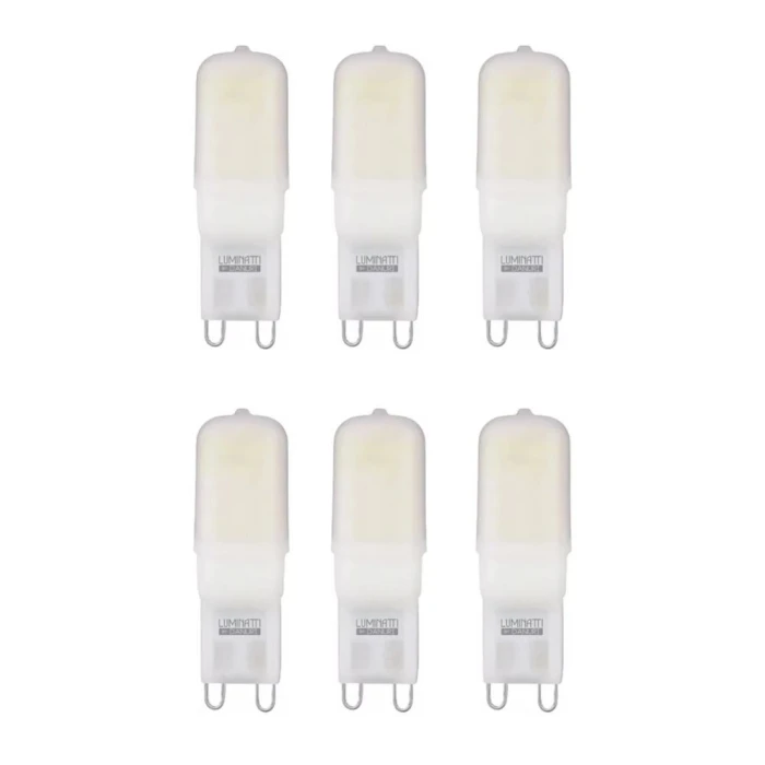 Kit 6 Un Lâmpada Led Pin G9 5W 2400K Autovolt Lumanti