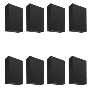 Kit 8 Arandela Mince Led 4W 6500K Germany Bivolt Preto Novo Kit 8 Arandela Mince Led 4W 6500K Germany Bivolt Preto Novo