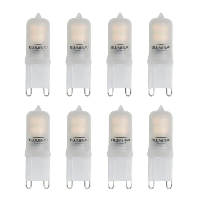 Kit 8 Lâmpada De Led G9 2,5W 127V 6500K Blumenau Novo